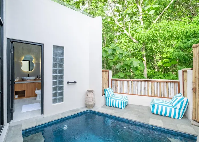 V2-1br With Pool And Jungle View-5 Mnts To The Beach-restaurant Villa *